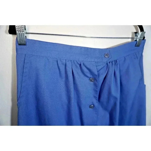 Picket and Post A-line Skirt, Button Front Retro 80s Midi - Picture 4 of 12